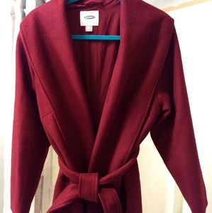 Old Navy Wine color 1X wrap coat